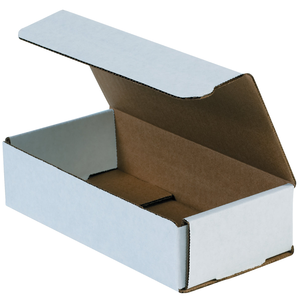Bundle of 50 White Corrugated Shipping Mailers with Dimensions 10 x 5 x 2 Inches