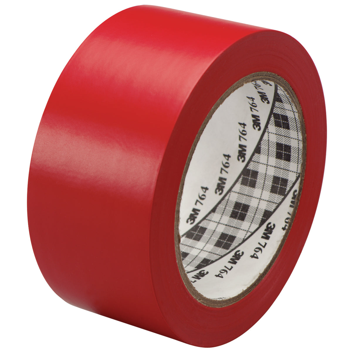 Two Rolls of 36-Yard Red 3M 764 Vinyl Tape - Pack of 24 for General Use