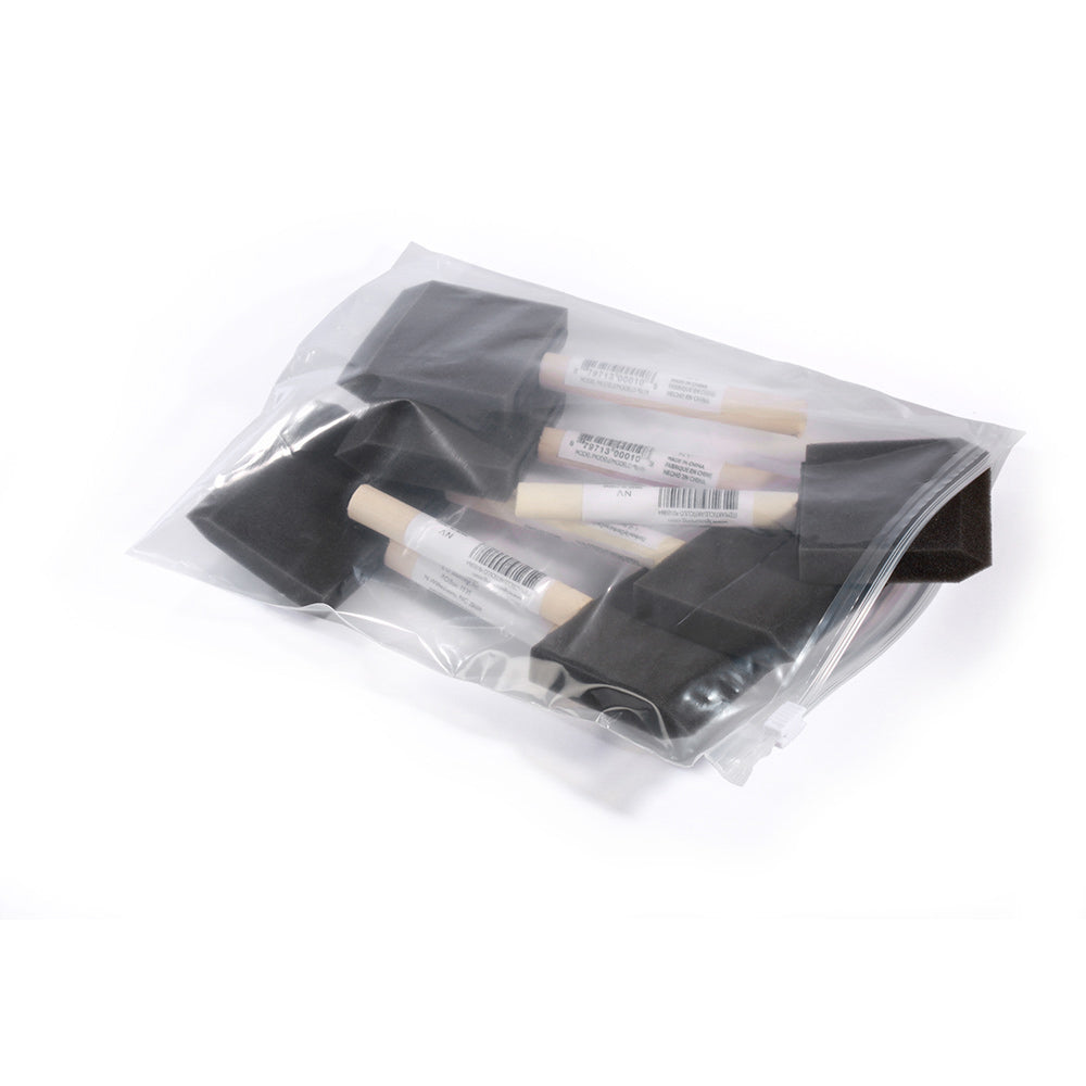 Case of 100 Reclosable Polyethylene Slider Grip Bags with Dimensions of 10 x 13 Inches and 3 Mil Thickness