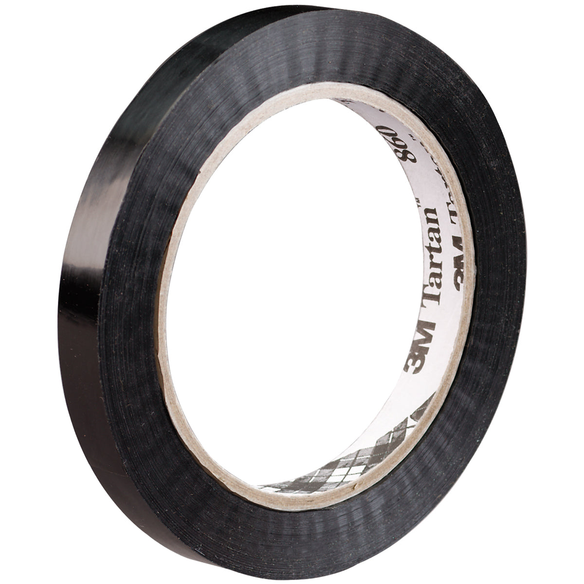3/4 x 60 yds. 3M 860 Black Poly Strapping Tape, 12 Rolls per Case